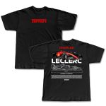 Camiseta Charles Leclerc Blue Print Classic car