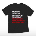 Camiseta F1 Dias da semana Days of the week - 100% Algodão unissex