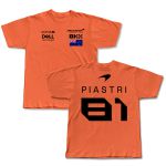Camiseta Oscar Piastri #81 Sponsorships McLaren ORANGE