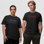 Kit casal Camisetas Relâmpago Mcqueen + Sally Carrera (ALL-BLACK) 