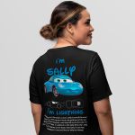 Kit casal Camisetas Relâmpago Mcqueen + Sally Carrera (ALL-BLACK) 