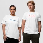 Kit casal Camisetas Relâmpago Mcqueen + Sally Carrera (ALL-WHITE) 