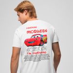 Kit casal Camisetas Relâmpago Mcqueen + Sally Carrera (ALL-WHITE) 