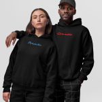 Kit casal Moletons Canguru Relâmpago Mcqueen + Sally Carrera (ALL-BLACK) 