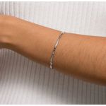 pulseira bracelete algema ródio claro