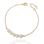 pulseira pérolas veneziana dourada