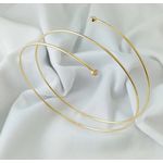 bracelete bíceps aro zircônias regulável dourado