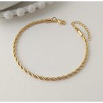 pulseira cordão baiano fina dourado