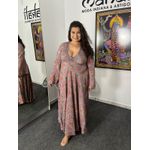Vestido Manga Longa Flare
