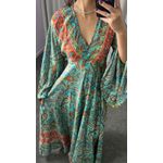 Vestido Manga Longa Flare