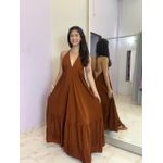 Vestido longo Shakti liso