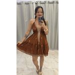 vestido curto shakti boardado