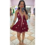 vestido curto shakti boardado