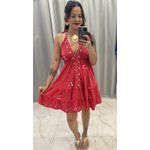 vestido curto shakti boardado