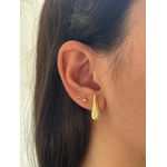 Brinco Gota Chapa Dourado 2.2cm 