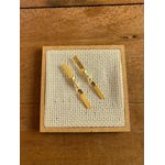 Brinco Palito Torcido Dourado 6cm 