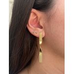Brinco Palito Torcido Dourado 6cm 