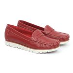 Mocassim Feminino Tratorado Vermelho Malta