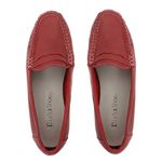 Mocassim Feminino Tratorado Vermelho Malta