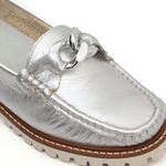 Kit 2 Mocassins com Fivela Feminino em Couro Ouro + Prata