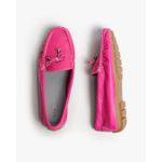 Sapato Feminino Mocassim Clássico Em Couro Pink