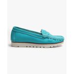 Mocassim Feminino Tratorado Azul Malta 