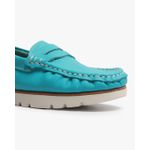 Mocassim Feminino Tratorado Azul Malta 