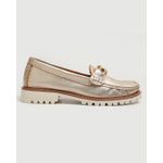 Mocassim Feminino Com Fivela Ouro