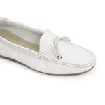 Kit 2 Mocassins Casual Feminino Em Couro Branco + Onça 