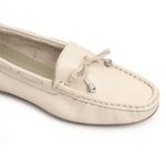 Kit 2 Mocassins Casual Feminino Em Couro Creme + Onça 