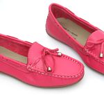 Kit 2 Mocassins Casual Feminino Em Couro Pink+Creme