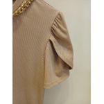 Blusa Canelada com Detalhe Corrente