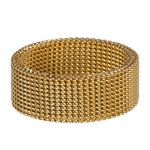 Anel Mola Aço Inoxidável Dourado