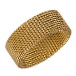 Anel Mola Aço Inoxidável Dourado