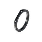 Anel Sinete 11x2,3mm Aço Inox Preto