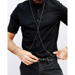 Body Chain Zircônia Esmeralda Zamak Níquel