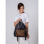 Mochila Couro Pêlo Onça 663 Ethel