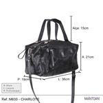 Bolsa Transversal Couro Preto 635 Charlote