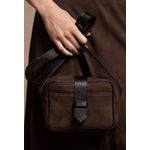 Bolsa John Couro Velour Café/Floater Preto
