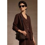 Bolsa John Couro Velour Café/Floater Preto