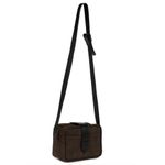 Bolsa John Couro Velour Café/Floater Preto