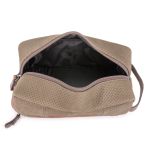 Necessaire Couro Legítimo Nobuck Café NC109