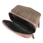 Necessaire Couro Legítimo Nobuck Café NC109