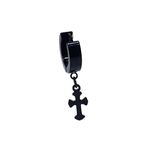 Brinco Cruz Pingente Aço Inox Preto - 1 PEÇA (Não é o par) 