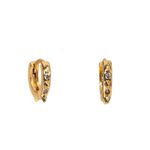Brinco Spike Strass Semijoia Ouro - 1 PEÇA (Não é o par) 