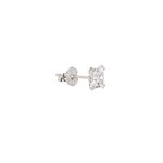 Brinco Zircônia Quadrada 5x5mm Prata 925 - 1 PEÇA (Não é o par) 