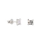 Brinco Zircônia Quadrada 5x5mm Prata 925 - 1 PEÇA (Não é o par) 