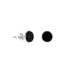 Brinco Pedra Natural Ônix Negra Prata 925 - 1 PEÇA (Não é o par) 