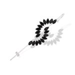 Ear Cuff Navete Zircônia Preta Prata 925 - 1 PEÇA (Não é o par) 