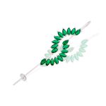 Ear Cuff Navete Zircônia Turmalina Prata 925 - 1 PEÇA (Não é o par)